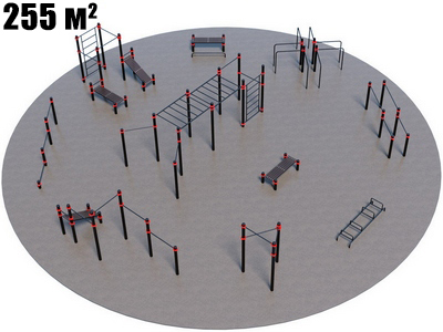 Проект Районная площадка для Воркаут и ГТО 3-2 (Ø18 м)